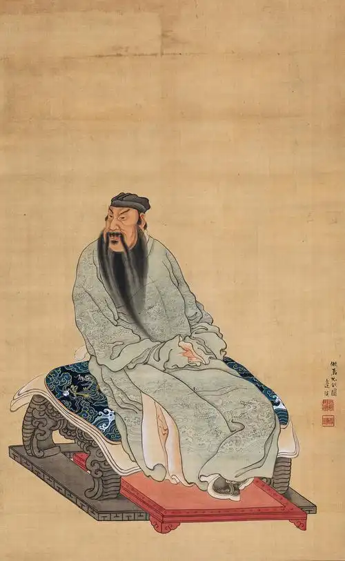 1649朱元璋像立轴绢本