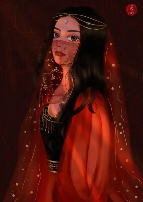 西域美人|插画|创作习作|肖羽探索记 - 原创作品 - 站酷 (zcool)