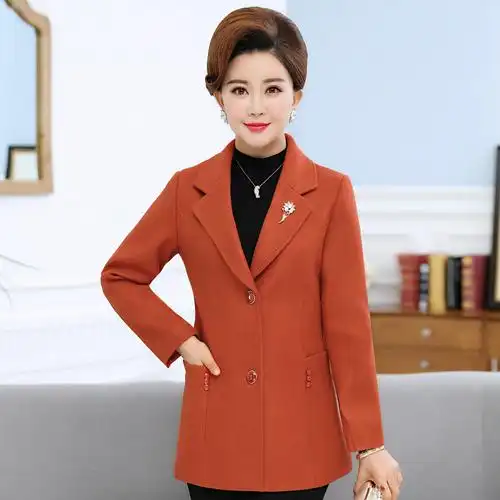 中年秋装外套女中老年短款妈妈装2019春秋新款40岁50长袖女士上衣