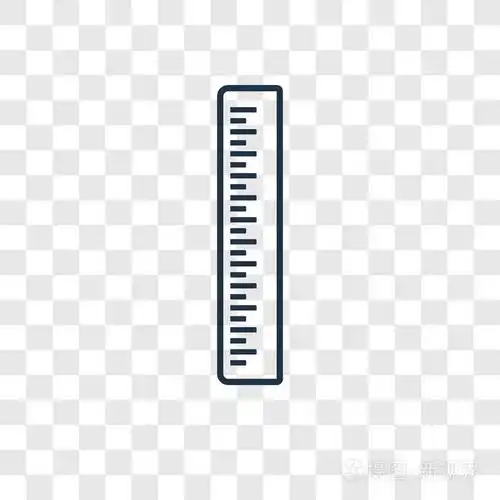 标尺图标隔离在透明背景上.