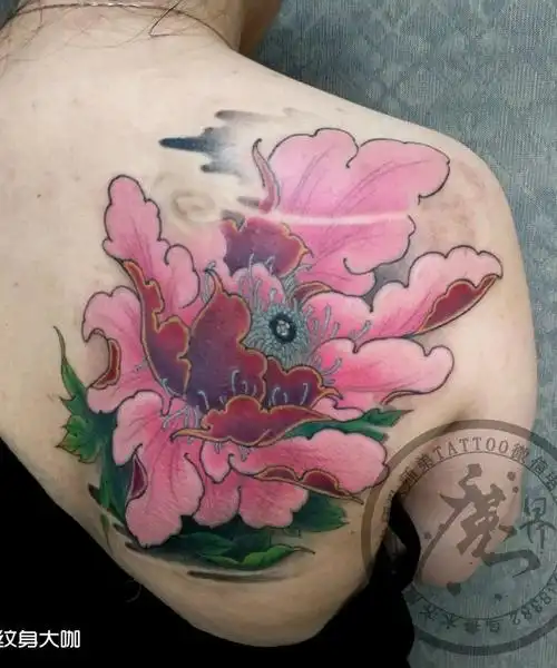 牡丹_纹身图案手稿图片_魔界tattoo—师弟的纹身作品集