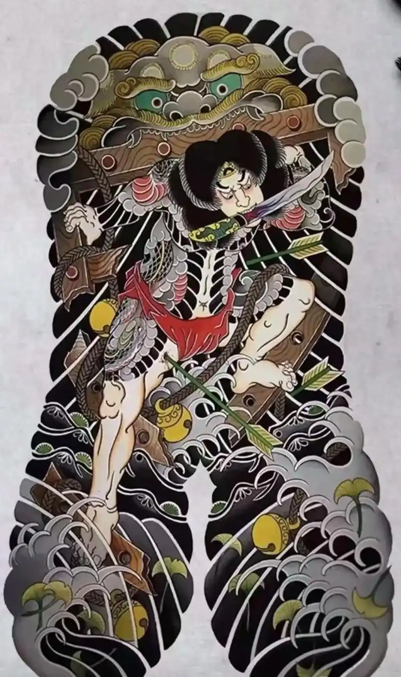 张顺破水门!#纹身 #tattoo #纹身师日常 #日式满背 - 抖音