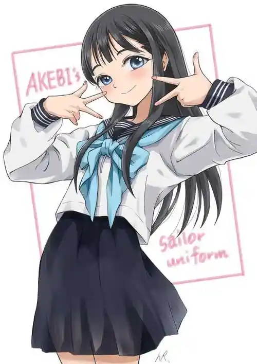 动画片《明日同学的水手服》pixiv同人插画图片