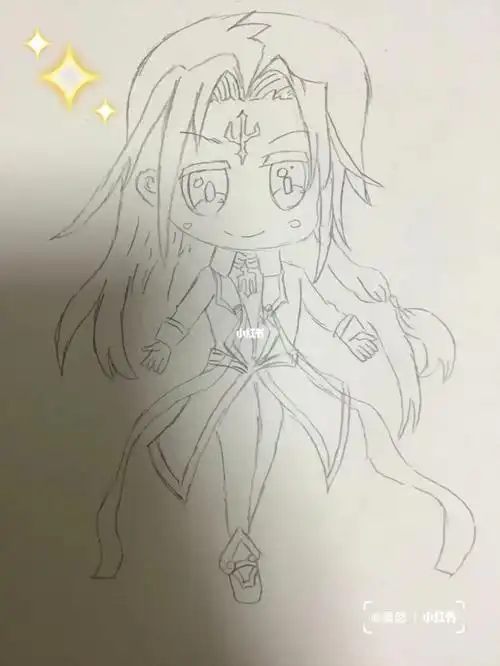 临摹q版唐三小舞