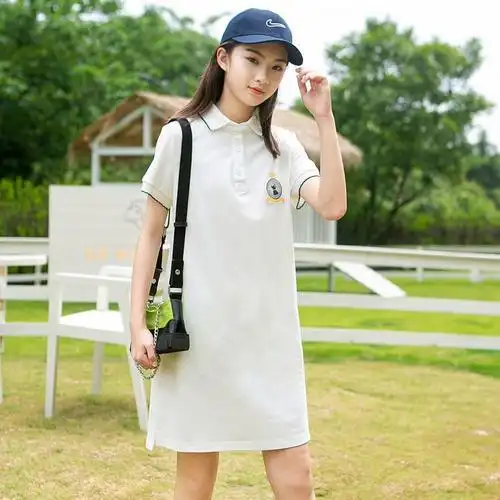 女童连衣裙夏儿童学院风polo裙子大童运动女孩公主裙12岁夏装枫林海阁
