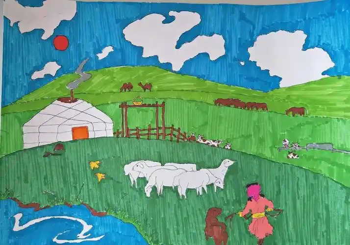 庆祝内蒙古自治区成立70周年《亮丽内蒙古》第六届少儿绘画比赛作品