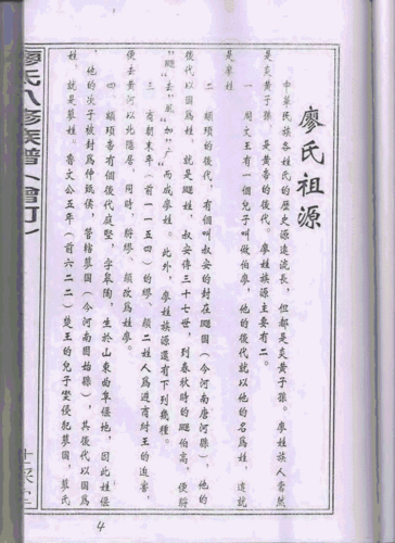 《安化廖氏族谱资料》