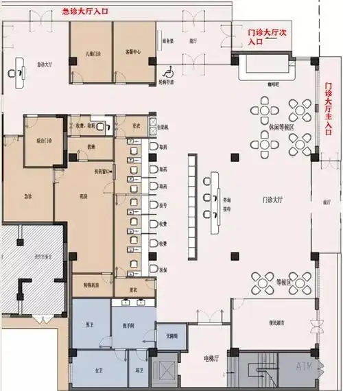 聊城水城妇产医院的室内改造,先从平面着手