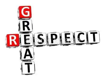 3d crossword great respect on white background