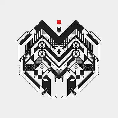 白色背景上的抽象的几何设计元素.