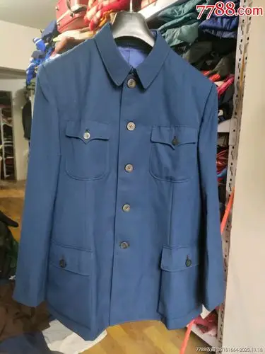 藏青色上海中山装-中山装-7788收藏