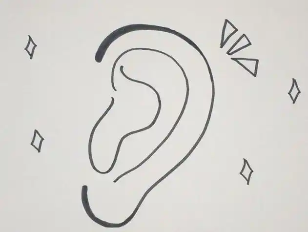 耳朵简笔画像数字3