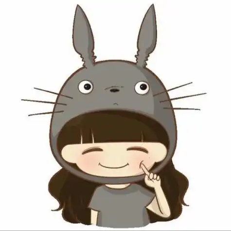 可爱的情侣龙猫头像图片卡通图片