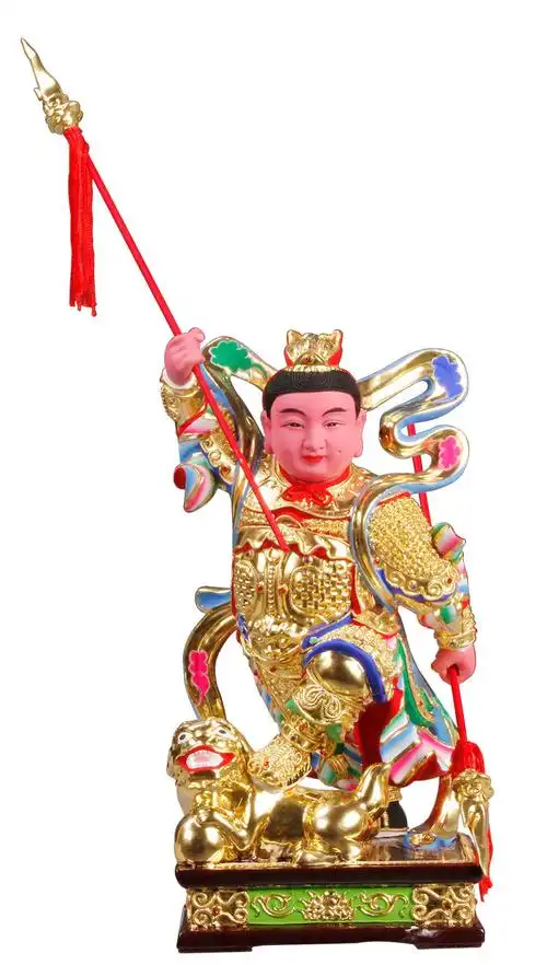 开光家用 哪吒三太子神像 金吒木吒 香樟木工艺品 居家供奉摆件