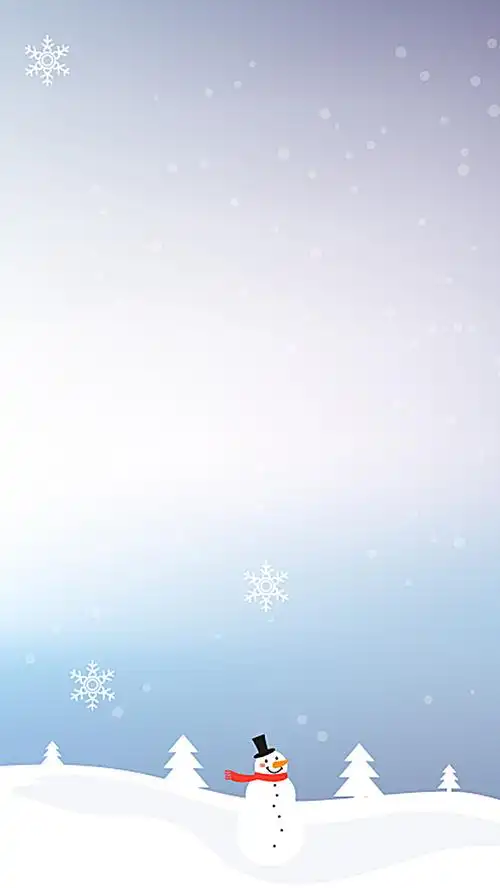 > 简约冬天雪人矢量图h5背景