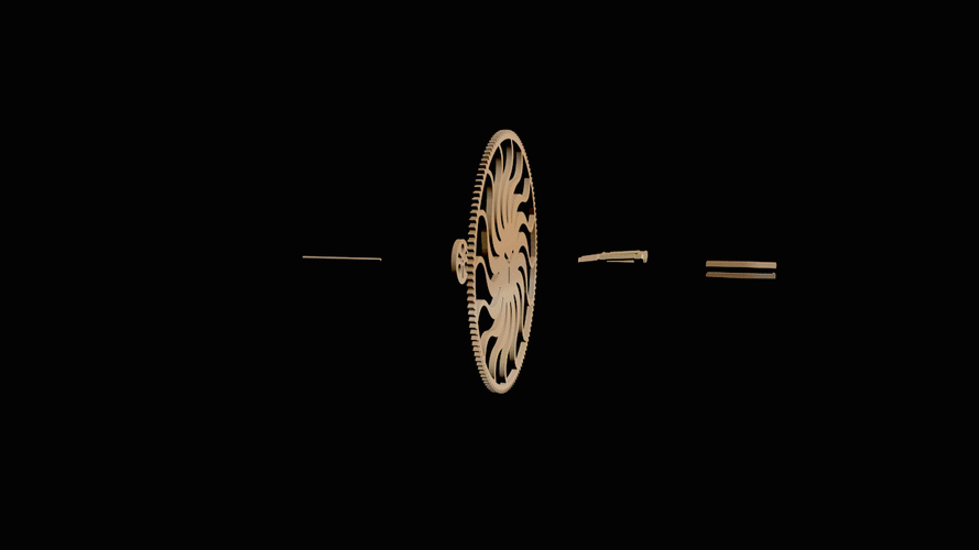 整体构成一个齿轮的机械传动装置