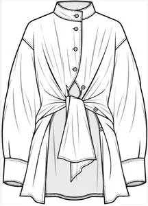 服装款式图cdr/ai正反面线稿