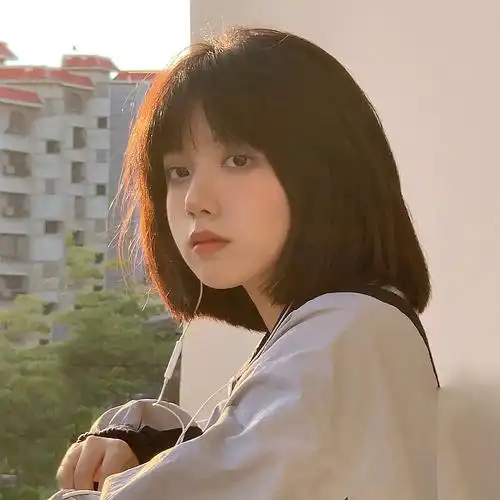 假发女黑棕色短发网红可爱自然少女内扣波波头空气刘海全头套