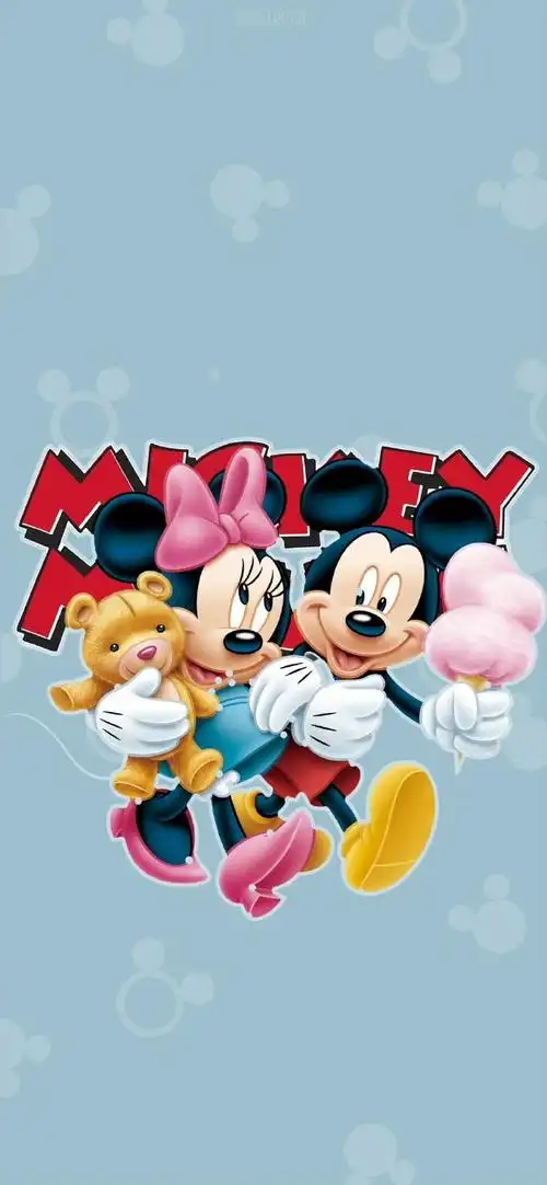迪士尼壁纸#96#二次元新鲜事#手机壁纸|米奇和米妮把你放在心里,也