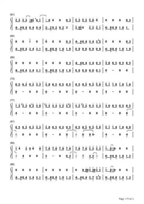 动物狂想曲 第二季 op(怪物)简谱