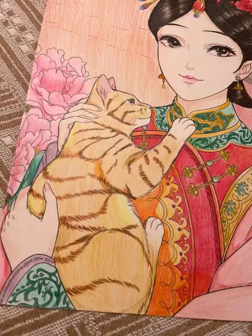 哒哒猫清宫苑涂色