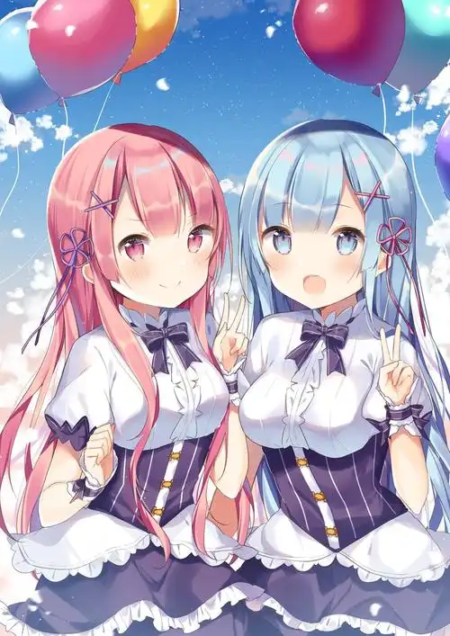 雷姆&拉姆插画图片壁纸