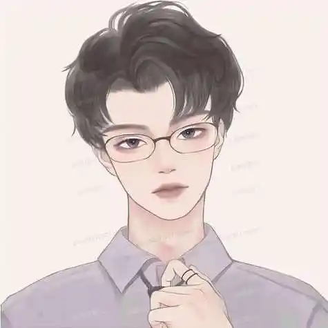 头像男高清图卡通动漫手绘戴眼镜男人头像收集社自动发货