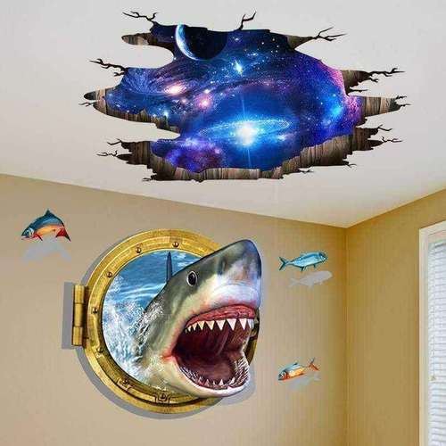 装修卡通花朵海报纸风景画简易墙纸自粘简约贴图防水粘贴卧室天花