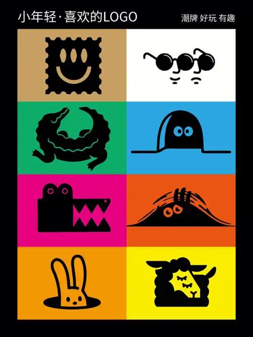 潮牌logo炫酷创意的动物品牌logo设计