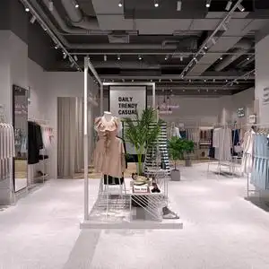 店铺装修设计实体店奶茶店女装服装门店商场烘焙烧烤店设计效果图