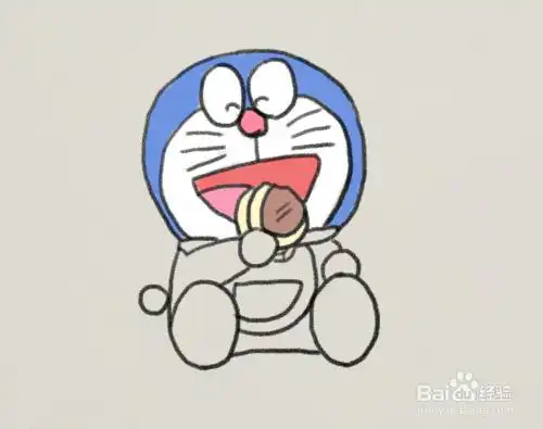 吃铜锣烧的机器猫怎么画