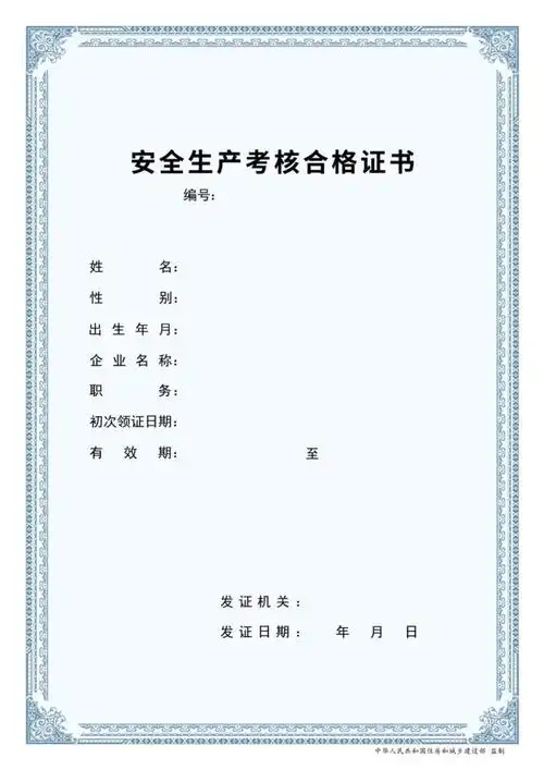 新版电子证照样式新版电子证照将专职安全生产管理人员证书编号中的
