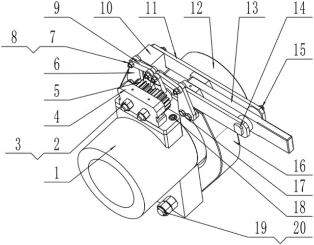 一种橡胶挤出机机头c型夹环夹紧机构