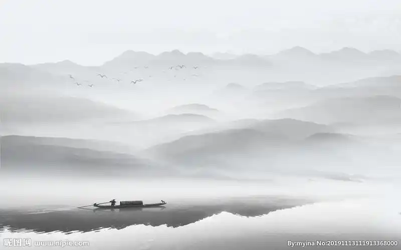 新中式山水画图片