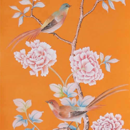 p119中式花鸟墙纸手绘中西壁纸图案图片贴图室内软装设计资料素材