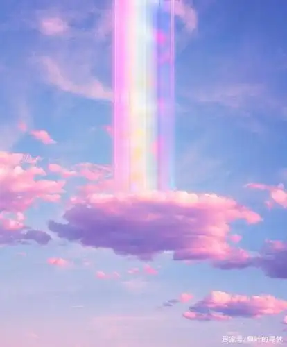 超级美的彩虹云彩,未来一切好运