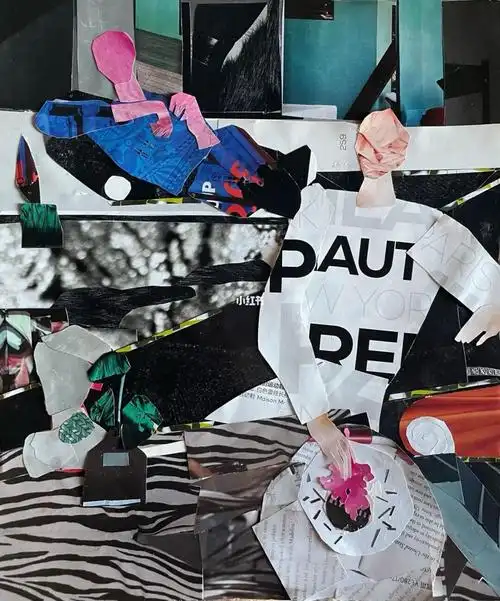 杂志拼贴赫男巴斯的作品