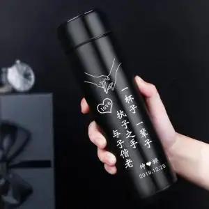 智能测温保温杯男生学生定制生日水杯不锈钢男士长辈父亲节礼物