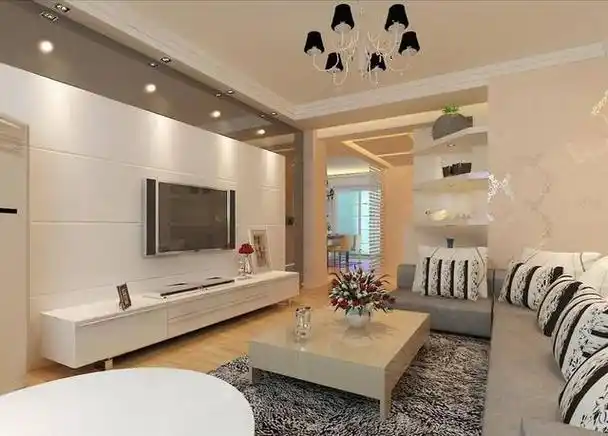 21款现代简约客厅电视背景墙素净又百搭