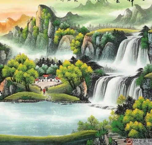 头像山水画图片大全集山水画头像图片大全