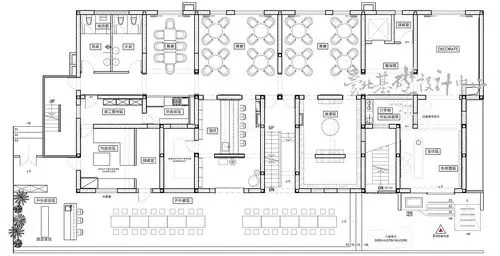 上海戏剧主题酒店之一层平面图