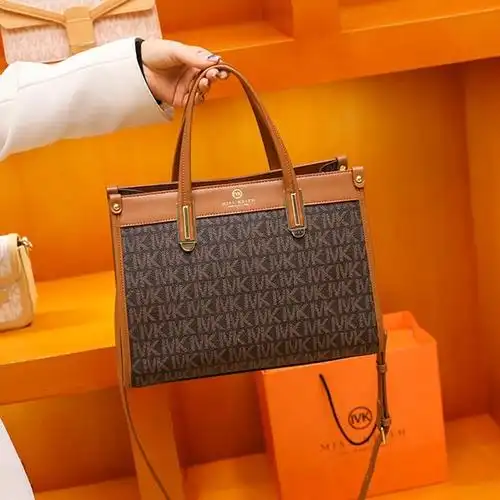 真皮时尚托特包小众百搭单肩斜挎包mk手提包女大容量包包2021新款