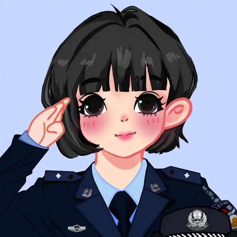 ⑧警察小姐姐手绘头像   女警头像请查收