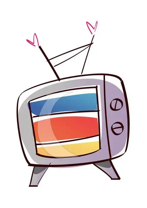 旧电视,矢量,在白色背景上的旧电视