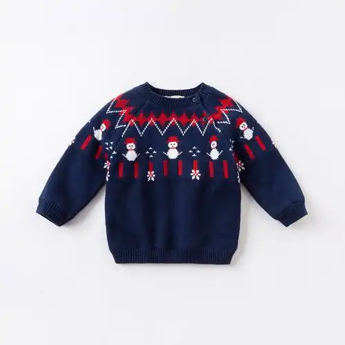 毛衣加绒戴维贝拉男童针织衫冬季新款童装宝宝卡通毛衣