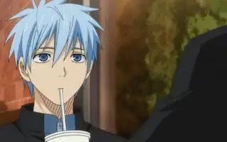 黑子哲也黑子的篮球可爱喝东西动漫二次元gif动图_动态图_表情包下载