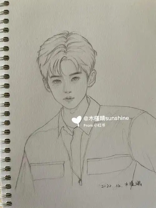 铅笔手绘33白敬亭附步骤