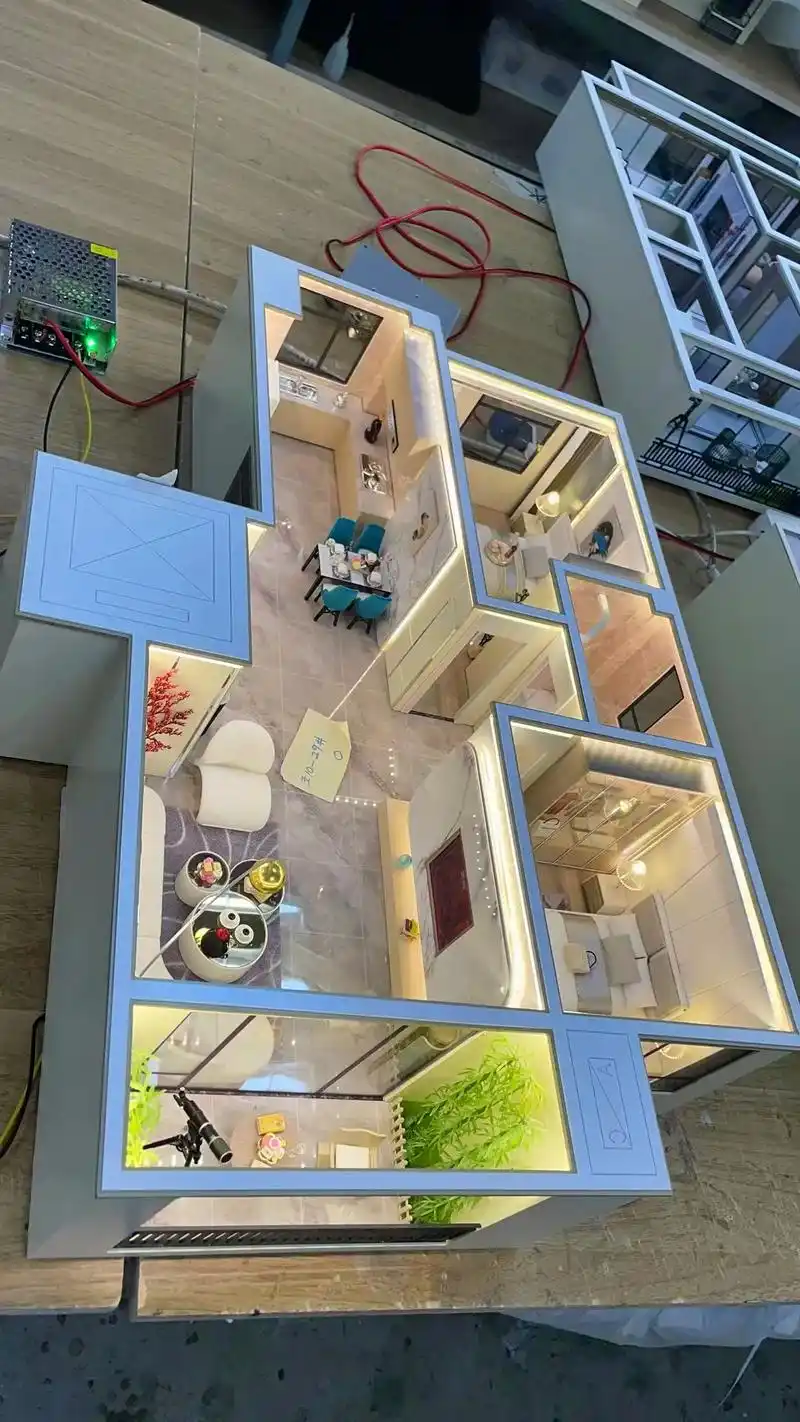 户型模型三室一厅.#住宅设计 #沙盘模型 #室内设计 #别墅 - 抖音