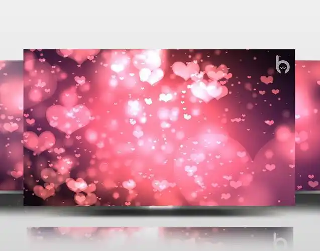 浪漫婚礼粉色心飞舞led背景视频素材图片