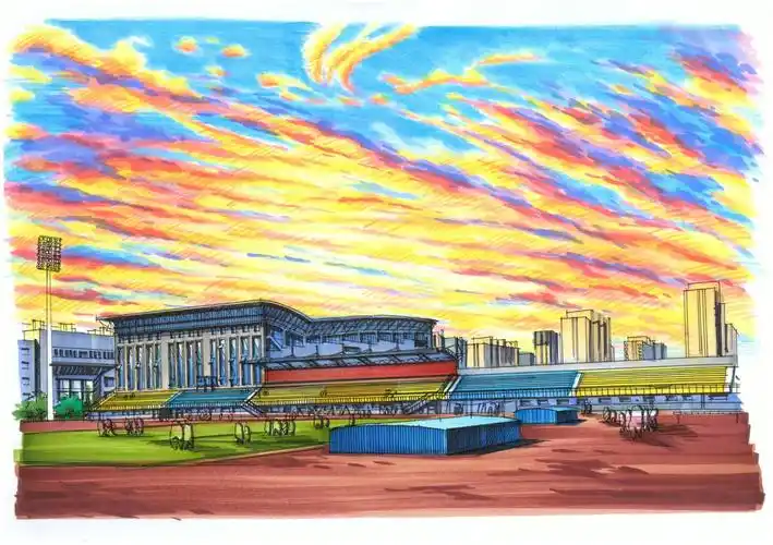 马克笔手绘校园系列五